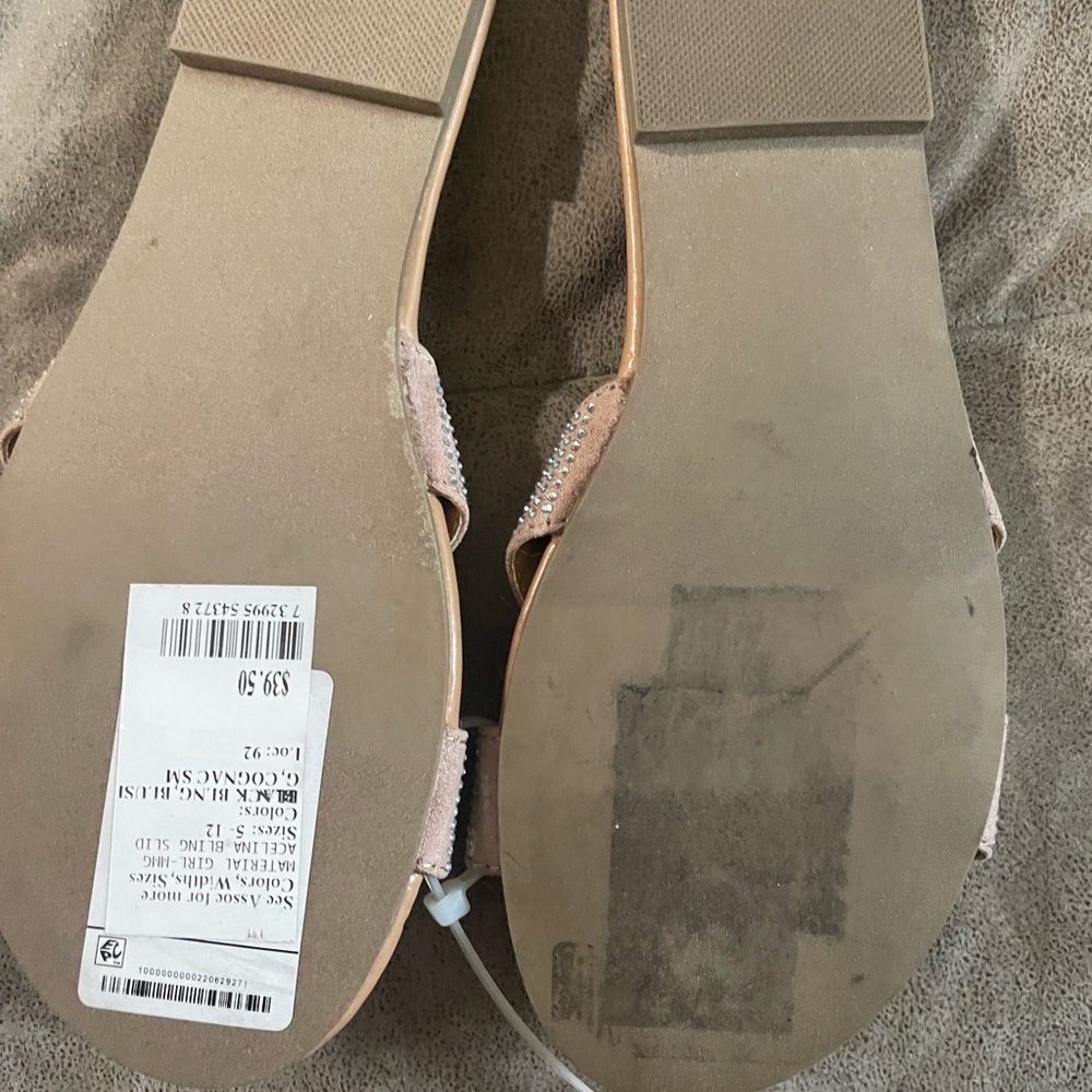 Brand New Blush silver flat sandals - Picture 4 of 4